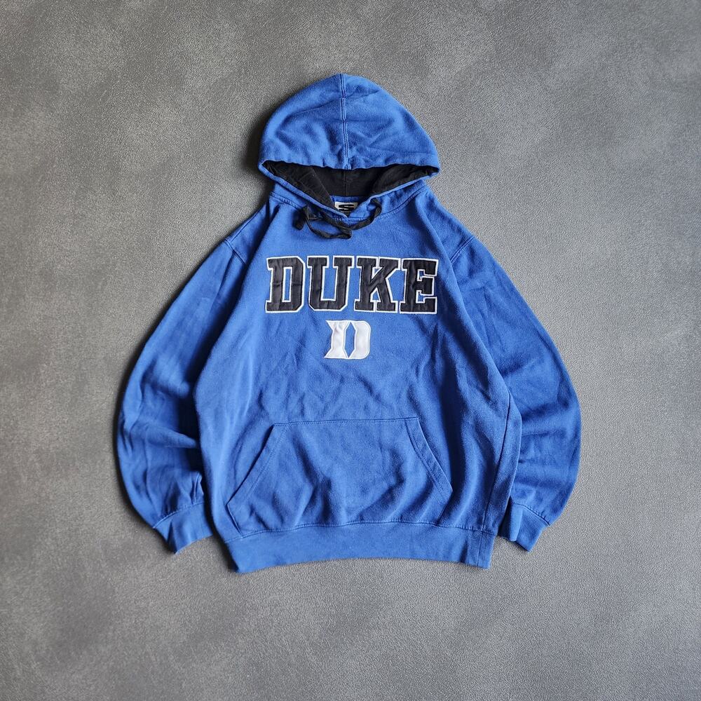 Y2K Duke Blue Devils Blue Pullover Hoodie Medium
